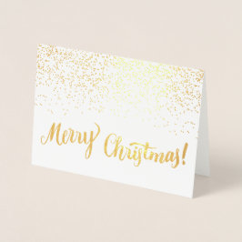 God jul Modern Typography Script-Gnistra Folierat Kort