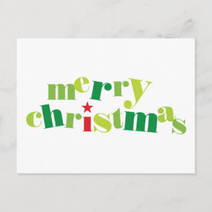 god jul moderna typografi helg vykort