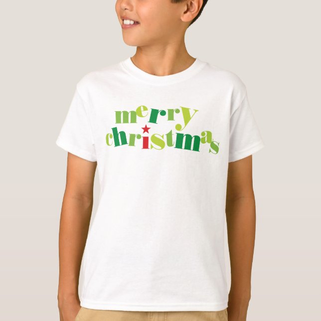 god jul moderna typografi tröja (Framsida)