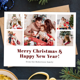 God jul modernt enkelt foto helg vykort