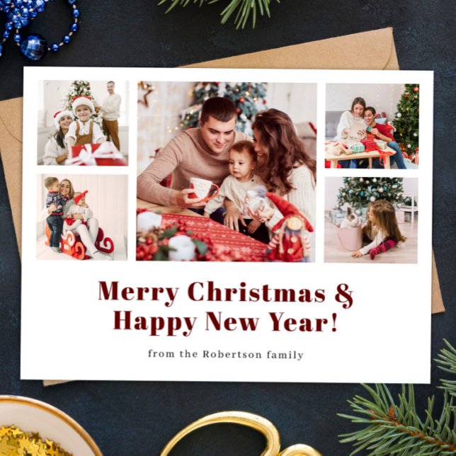 God jul modernt enkelt foto helg vykort (Skapare uppladdad)