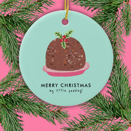 God Jul Modernt Puddingsillustration Julgransprydnad Keramik