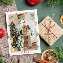 God jul Monogram Holly Berry Photo