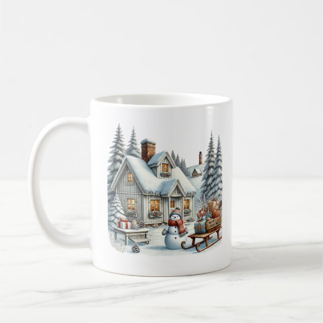 God jul monogram Land house Kaffemugg (Vänster)
