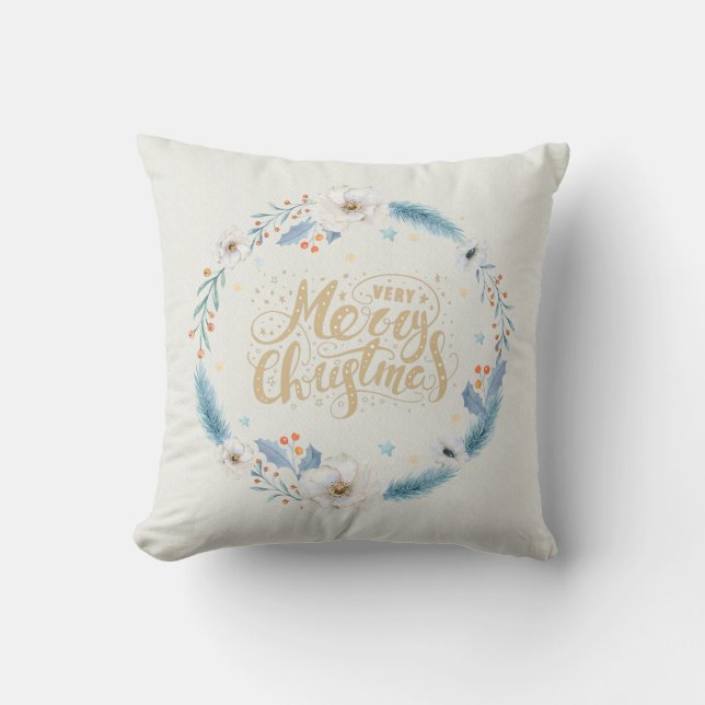 God jul Monogrammad Wandeans Dekorativ kudde (Framsida)