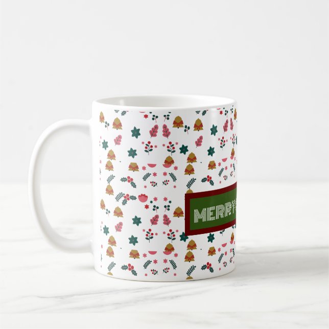 God jul Mönster Elegant Kaffemugg (Vänster)