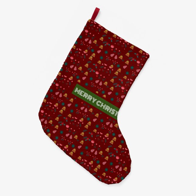 God jul Mönster Elegant Stor Julstrumpa (Framsidan (Hängande))