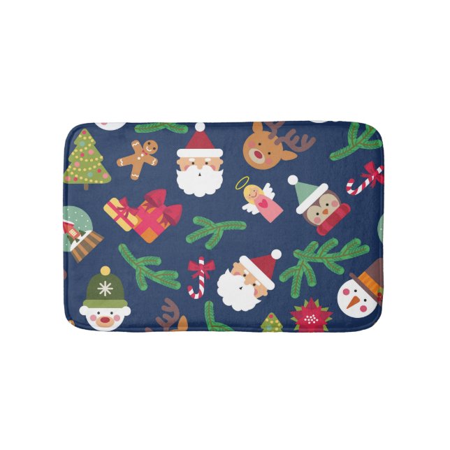 God jul mönster, helgdag-design. badrumsmatta (Framsidan)