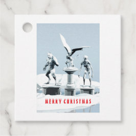 God jul. Monster isskulpturer Gåvor Etiketter