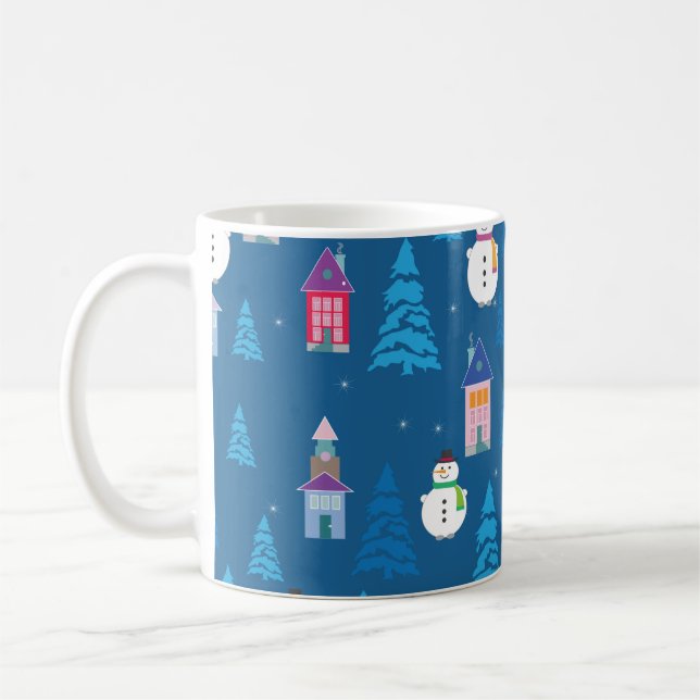 god jul Mönster Kaffemugg (Vänster)