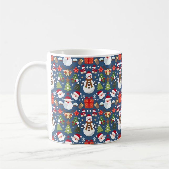 God Jul-Mönster Kaffemugg (Vänster)