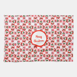 God jul mönster kökshandduk