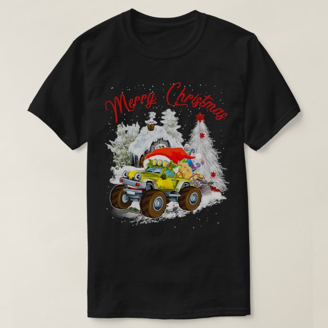 God jul Monster Lastbil med T Shirt (Design framsida)