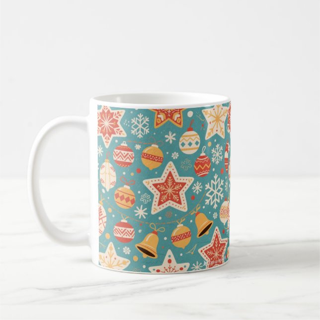 "God jul Mönster Mugg" Kaffemugg (Vänster)