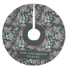 God jul Mönster & Namn Julgransmatta Borstad Polyester