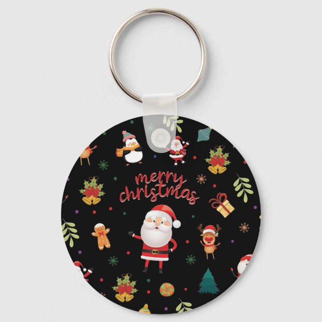 God jul Mönster Nyckelring (Framsida)