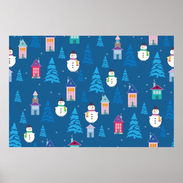 God jul Mönster Poster (Framsidan)