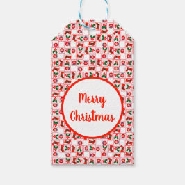 God jul mönster presentetikett