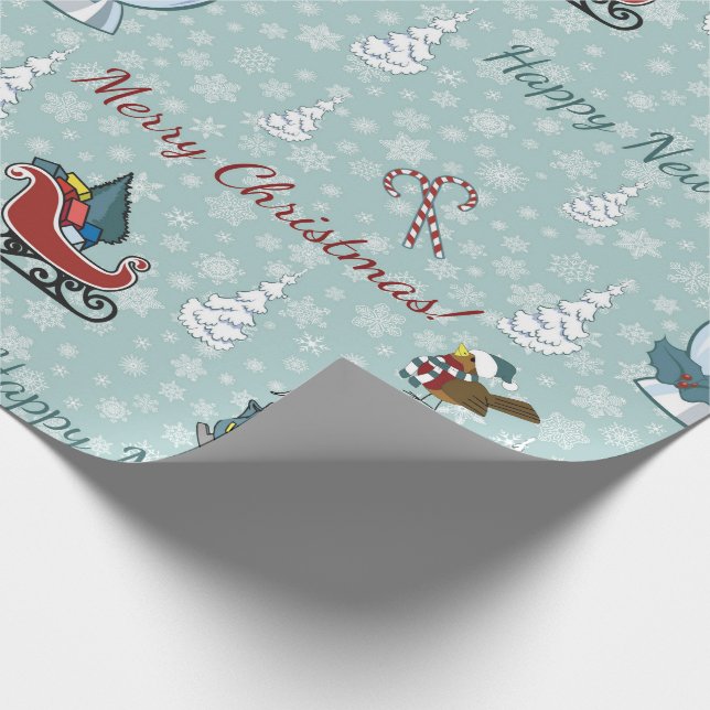 God jul mönster presentpapper (Hörn)