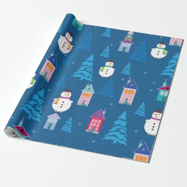 god jul Mönster Presentpapper (Utrullad)