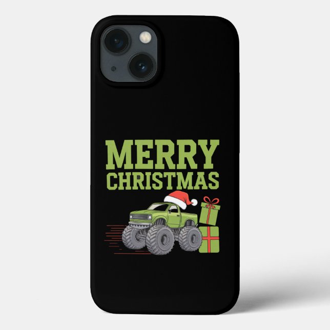 God Jul Monster Truck Småpojkar Xmas  (Baksida)