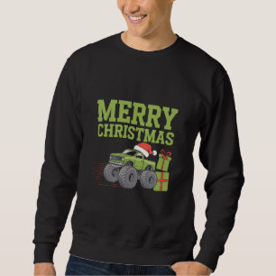 God Jul Monster Truck Småpojkar Xmas Lång Ärmad Tröja