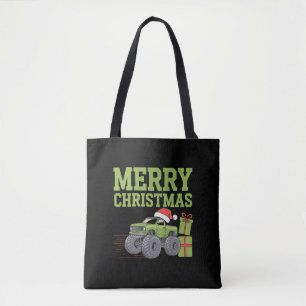 God Jul Monster Truck Småpojkar Xmas Tygkasse