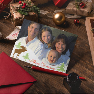 God jul Moose 3 Gräs Helgkort