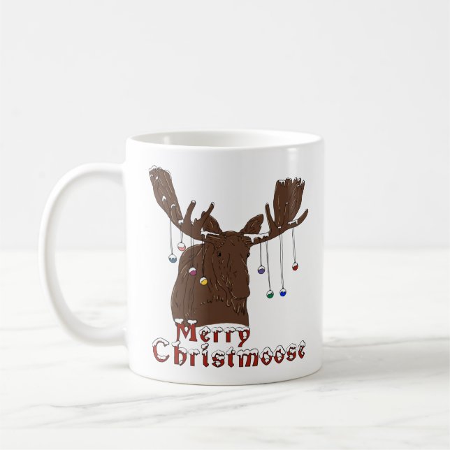 God jul Moose Coffee Mugg (Vänster)