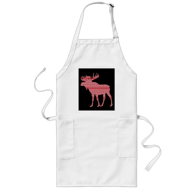 GOD JUL MOOSE LÅNGT FÖRKLÄDE (Framsidan)