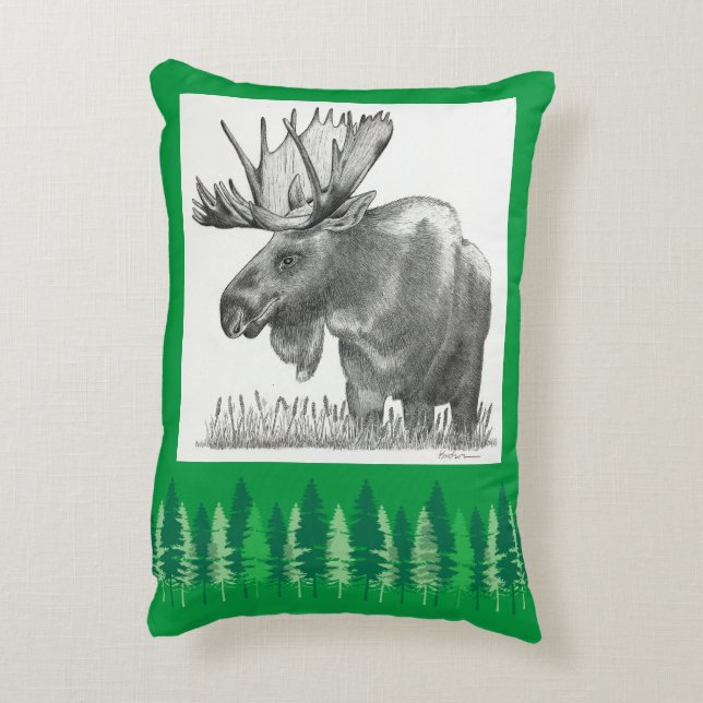 God jul Moose Prydnadskudde (Baksidan(Vertikal))