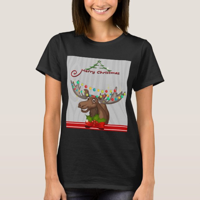 God jul Moose T Shirt (Framsida)