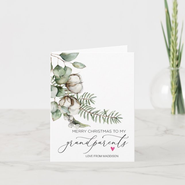 God jul morföräldrar från mordotter kort (Framsida)