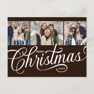 God Jul Mörk Choklad Script 3 Foto Helg Vykort