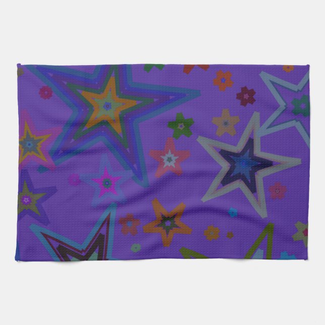 God jul Mörk Lila, Stars Heaven Star Kökshandduk (Horisontell)