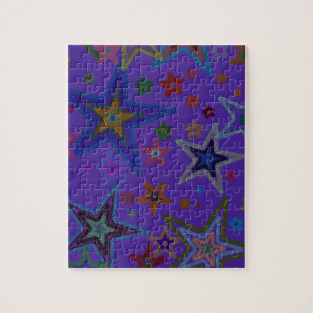 God jul Mörk Lila, Stars Heaven Star Pussel (Vertikal)