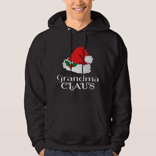 God jul Morma Claus Matching Pajama Santa Hat Hoodie (Framsida)