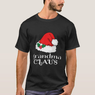 God jul Morma Claus Matching Pajama Santa Hat T Shirt