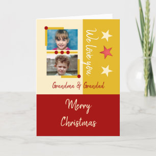 God jul morma morad Red guld foton Helgkort