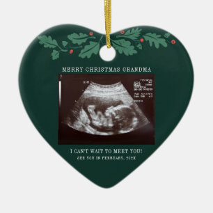 God Jul Mormor Graviditetsskanning Foto Julgransprydnad Keramik