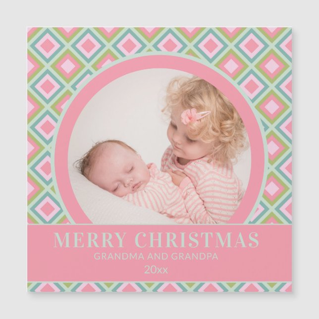 God Jul Mormor och Morfar Pastell Foto (Framsida)