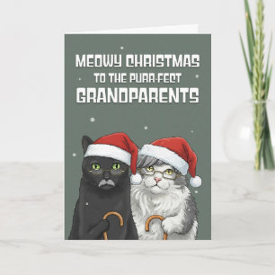 God Jul Mormor Och Morfar Roliga Katter Humor  Helgkort