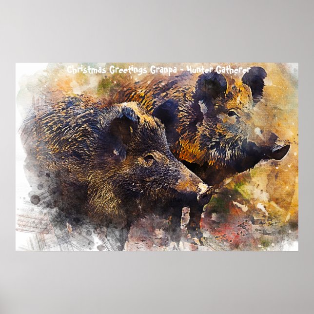 God jul Morpa Hunter Gatherer Poster (Framsidan)