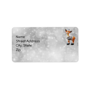 God jul mosa med hatt adressetikett