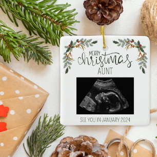 God jul Moster Ultraljudsfoto Julgransprydnad Keramik