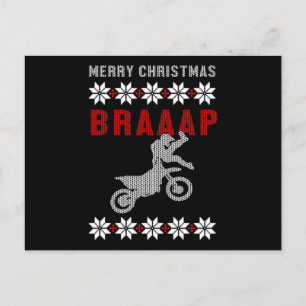 God jul motorcykel Motocross Ugly Christma Vykort