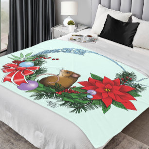God jul, Mouse-andekrans Fleecefilt
