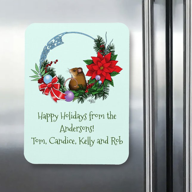 God jul, Mouse-andekrans Magnet (Skapare uppladdad)