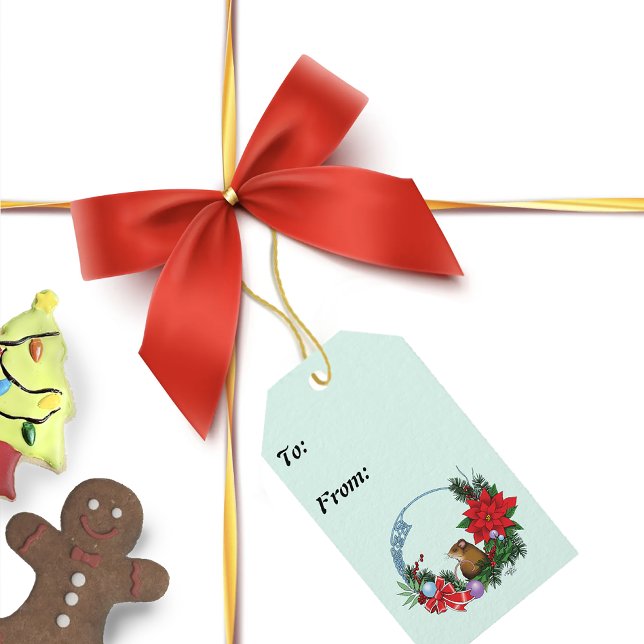 God jul, Mouse-andekrans Presentetikett (Skapare uppladdad)