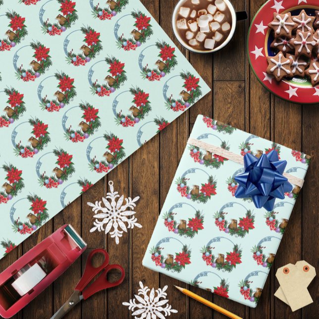 God jul, Mouse-andekrans Presentpapper (Skapare uppladdad)